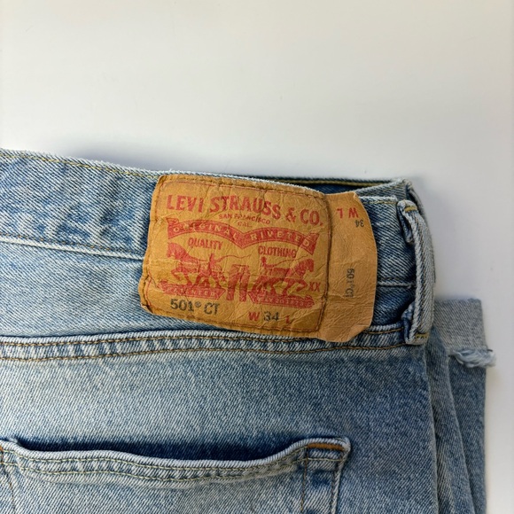 Levi’s 501 Men’s Blue Denim Shorts – Size 34 - Picture 3 of 3